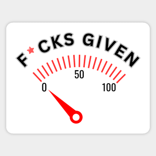 F*cks Given Humorous Funny Tee Sticker